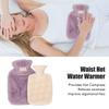 PVC Hot Water Bag with Soft Plush Cover Leakproof Winter Warm Bed Warmer Water Bag 1000ml