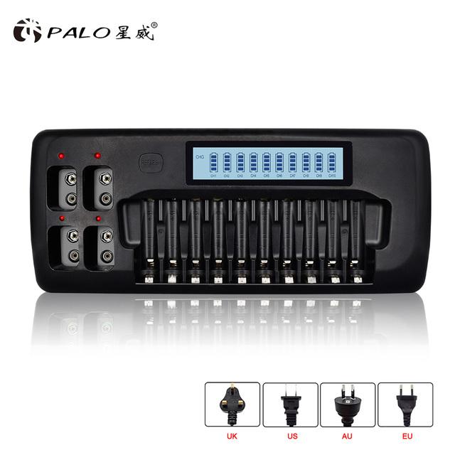 PALO Multiple Universal Fast Smart Intelligent Charger AA AAA Battery Charger for 1.2V AA AAA NiMH NiCD Rechargeable Battery