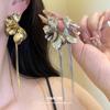 Floral Tassel Earrings Minimalist Luxury Ear Jewelry