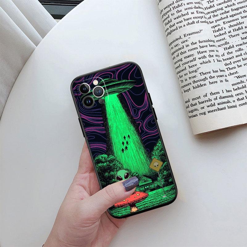 Astronaut Space Alien UFO New High-End Cover Phone Case for iPhone SE XS XR 17 16E 12 11 Pro Max Mini Air