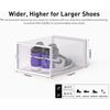 Shoe Cabinet Storage Box 5-Piece Set, Transparent Plastic Stackable Sports Shoe Container/Garbage Bin Entrance