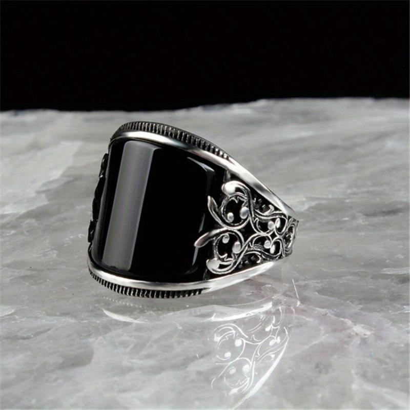 Accessories1pc Fashion Black Ring, Simple, Stylish, Multifunctional Jewelry