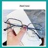 Korean Style Anti-Blue Light Glasses for Women - Fashionable Plain Frames, Prescription Compatible