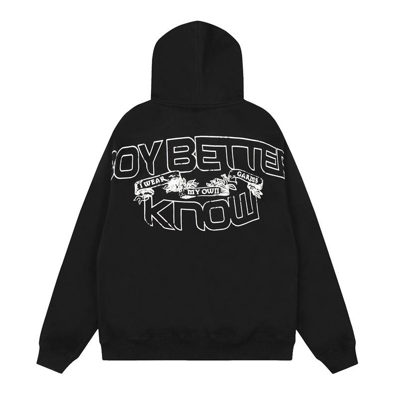 Men Women Streetwear Hooded Zip-Up Sweatshirt Jogger Pants Set Cotton Casual Outfit