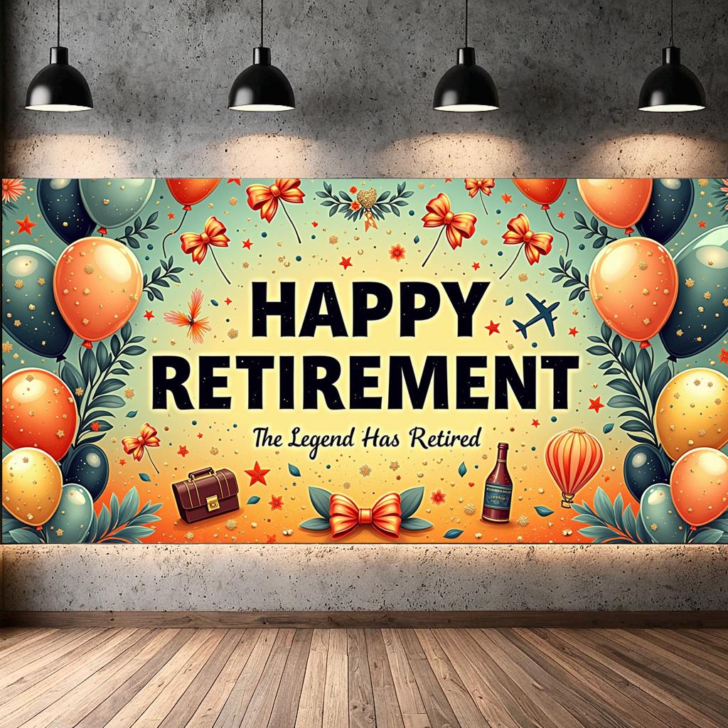 Happy Retirement Airplane Decoration Balloon Elements Retirement Celebration for Party Decoration Event Decoration Indoor Use