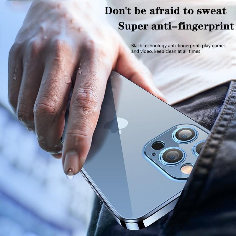 Luxyry Ultradünne, durchsichtige, quadratische Rahmenhülle für iPhone 14, 13, 12 Mini, 11 Pro Max, X, Xs, Xr, Se, 7, 8 Plus, weiche Abdeckung mit Glas