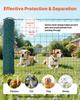 Temporary Fence with Posts, 1.25 x 25m Plastic Mesh Fencing, Garden Safety Fences Netting with Double-Spike Stakes & Guy Ropes, Temporary Fence for