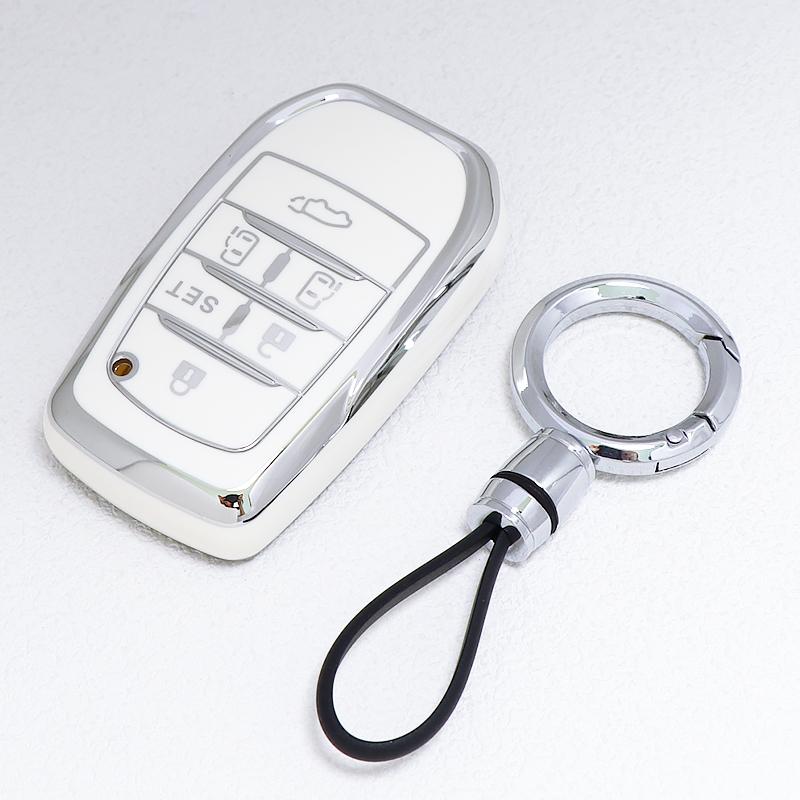 5 6 Buttons For Toyota Alphard Previa Voxy Noah Esquire Vellfire Harrier Tpu Car Key Cover Case Remote Shell Fob Holder Keychain