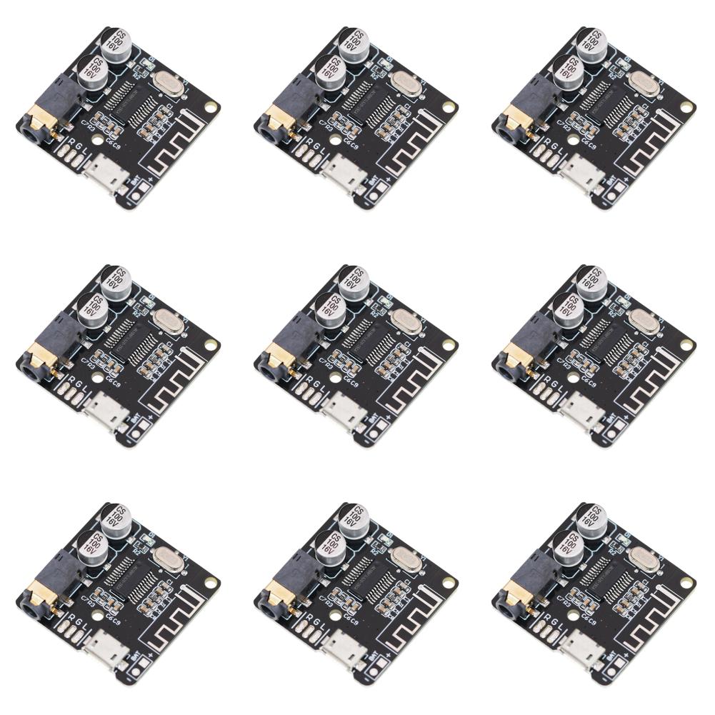 

Bluetooth-сумісний бездротовий стереомодуль 5.0 DC 3.7-5V для DIY (Чорний)