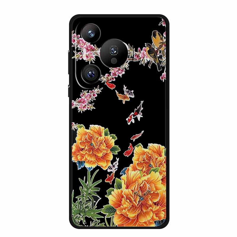 3D Emboss Case For Honor 400 Pro Phone Case Flower Shockproof Silicone Soft Coque For Honor400 Pro Back Cover Case 400Pro Funda