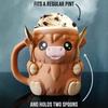 Highland Cow Ice Cream Pint Rack 3D Printing Leak Proof Ice Cream Pint Holder Antifreeze Handle Insulated