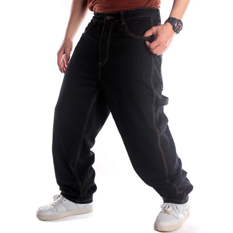 European-American Street Dance Loose Hip-Hop Skateboard Jeans for Men