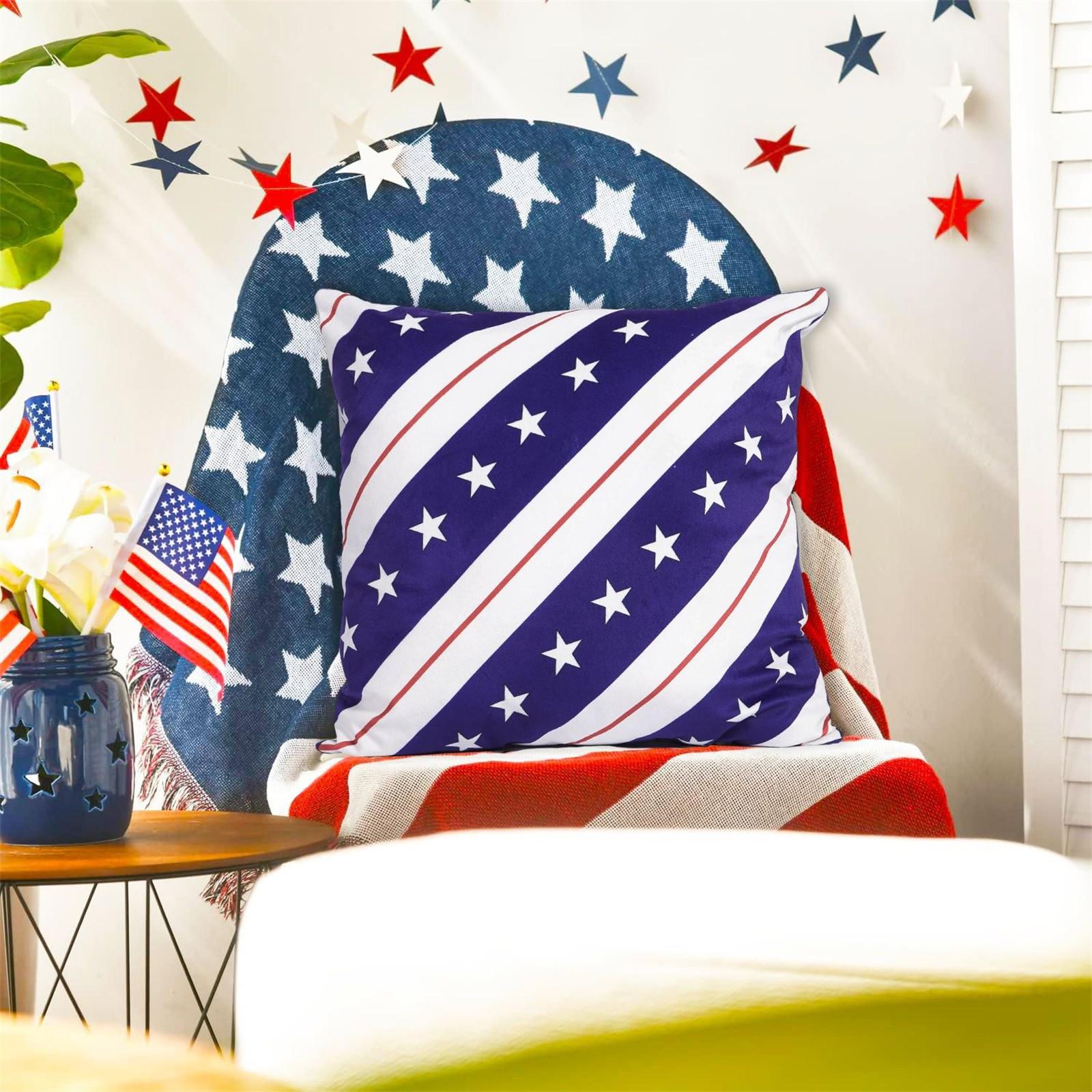 Independence Day Pillow Home Cushion Cushion Seat Cushion Flag Pillow With Core One Size 1290₽