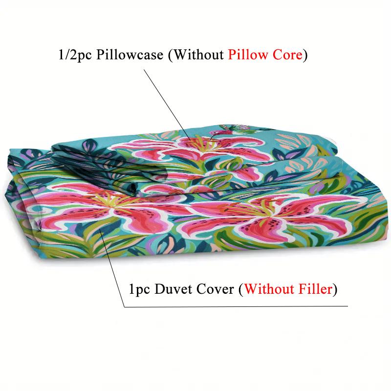 Painting Flower Patterns, 3D Printing Bedroom Decoration Bedding Set, Warm Art Home Duvet Cover, Pillowcase