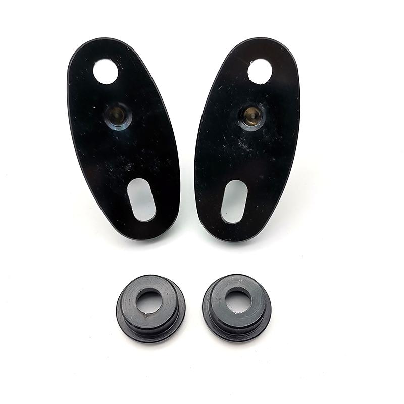 New 2x Black Motorcycle CNC Aluminum Rearview Mirror w/Fairing Adapters Mount Holder