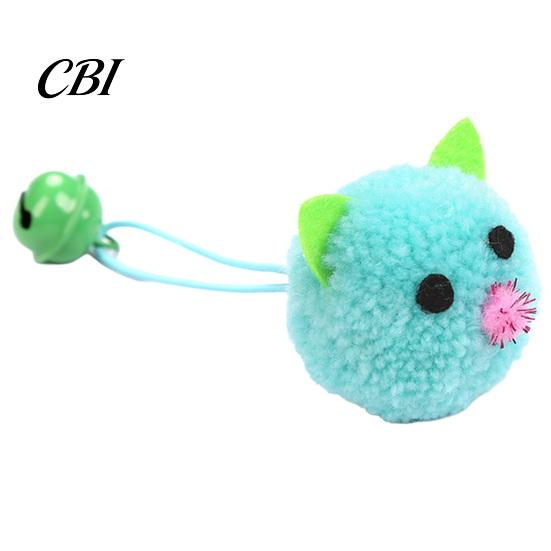 Scratch-resistant Cat Toy Plush Mouse Ball, Soft Fluffy Ball with Bell, Kitten Durable Teething for Indoor Cats Boredom Relief Interactive Play