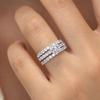 Huitan Fashion Contracted Design s Set Rings with Cubic Zirconia Brilliant Bride Wedding Accessories New Trendy Women Jewelry