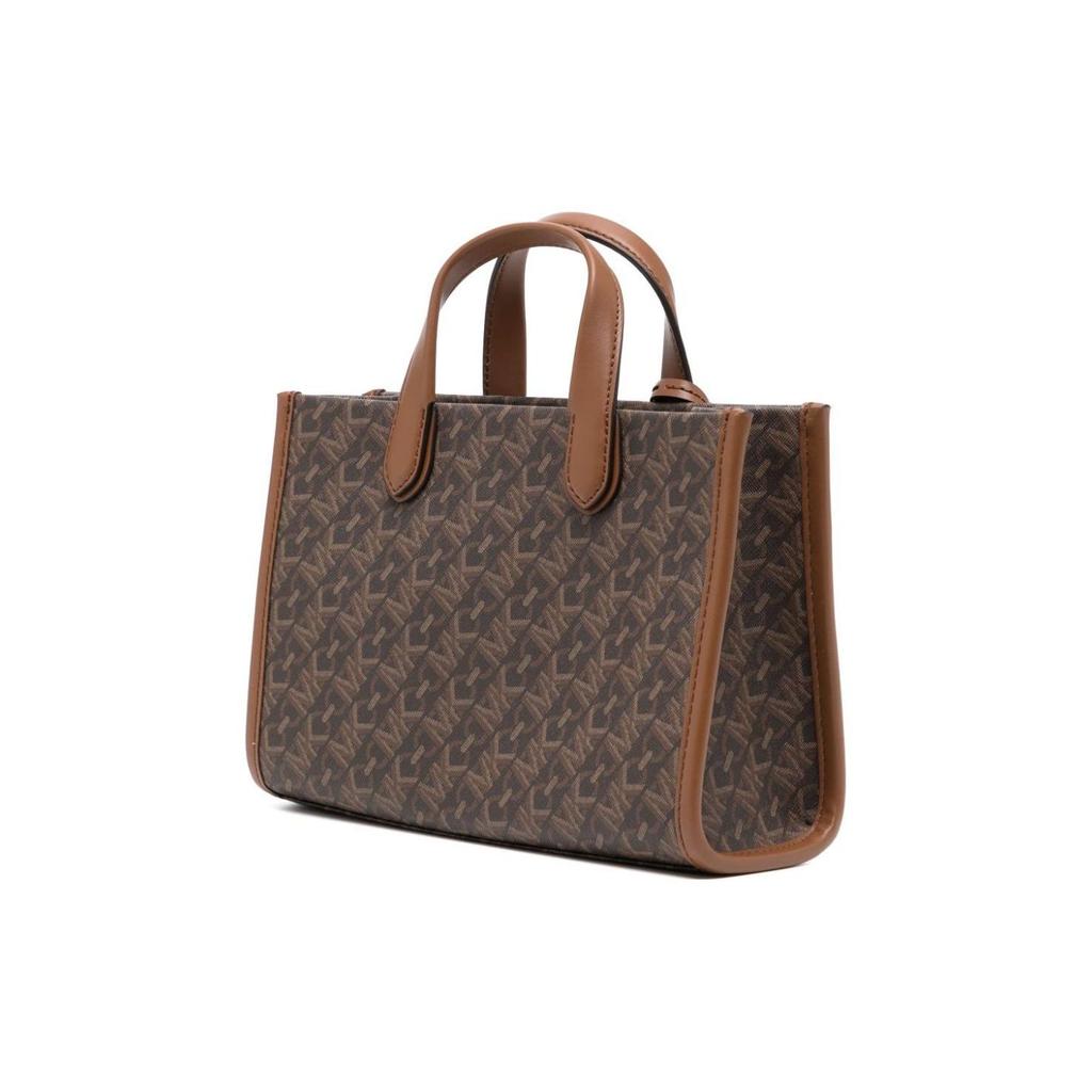 Michael Kors Gigi Monogram Classic Pendant Tote Bag Women Tote Bag Dark-Brown 30H3G3GM5B-227