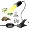 Kit Lampe Chauffante - LARGEIGHT - Tortue Terrestre - 2 Ampoules UVA UVB 25W/50W - Rotation 360° - Multicolore