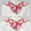 Chinese Embroidered Floral False Collar for Girl Sweater Dress Clothes Decorative Collar with Tassels Sewing Applique
