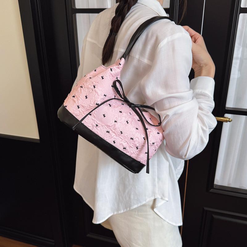 Classic Pu Womens Shoulder Bag With Bow Detail For Daily Use