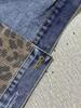 Leopard Print Denim Short Jacket for Women - European & American Spring/Autumn Collection
