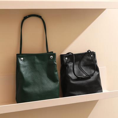 Top-layer Leather Large Capacity Tote Bag Simple and High-end Commuting Leather Women's Shoulder Bag
