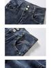 Blue-Gray High-Waisted Skinny Bootcut Jeans for Women: Fleece-Lined, Thickened, Slimming, Tapered Leg – 2022 Autumn/Winter Collection.