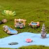 Gartenfee DIY Miniatur Wasserbrunnen Brücke Leuchtturm Mini Handwerk Dekoration