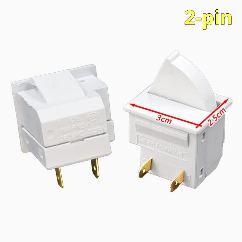Universal Refrigerator Door Control Switch Shockproof Design 2/3 Pins 250V 0.25A Fit for Most Domestic Fridge Models