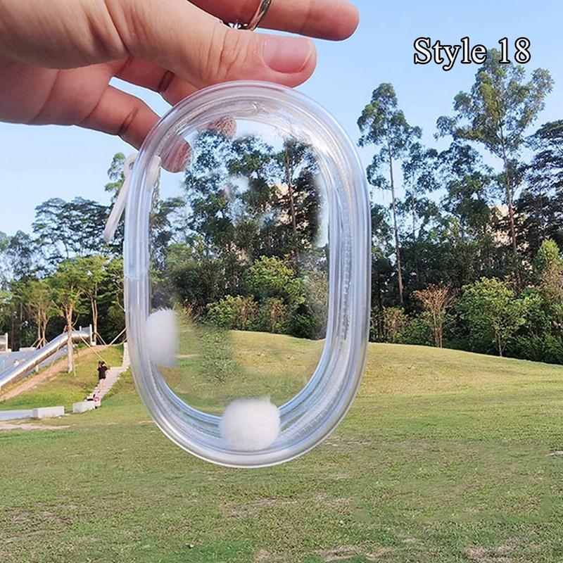 Jewelry Organizer Transparent Storage Box Pouch Mystery Box Plastic Box Cute Doll Bag Organization with Keychain Dustproof Case