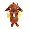 Ugly Cute Chihuahua Plush Keychain Funny Dog Pendant Bag Charm Soft Stuffed Animal Toy Accessory