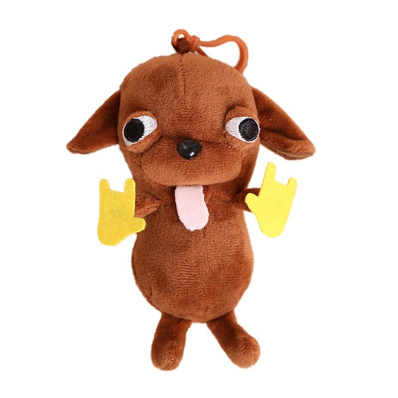 Ugly Cute Chihuahua Plush Keychain Funny Dog Pendant Bag Charm Soft Stuffed Animal Toy Accessory