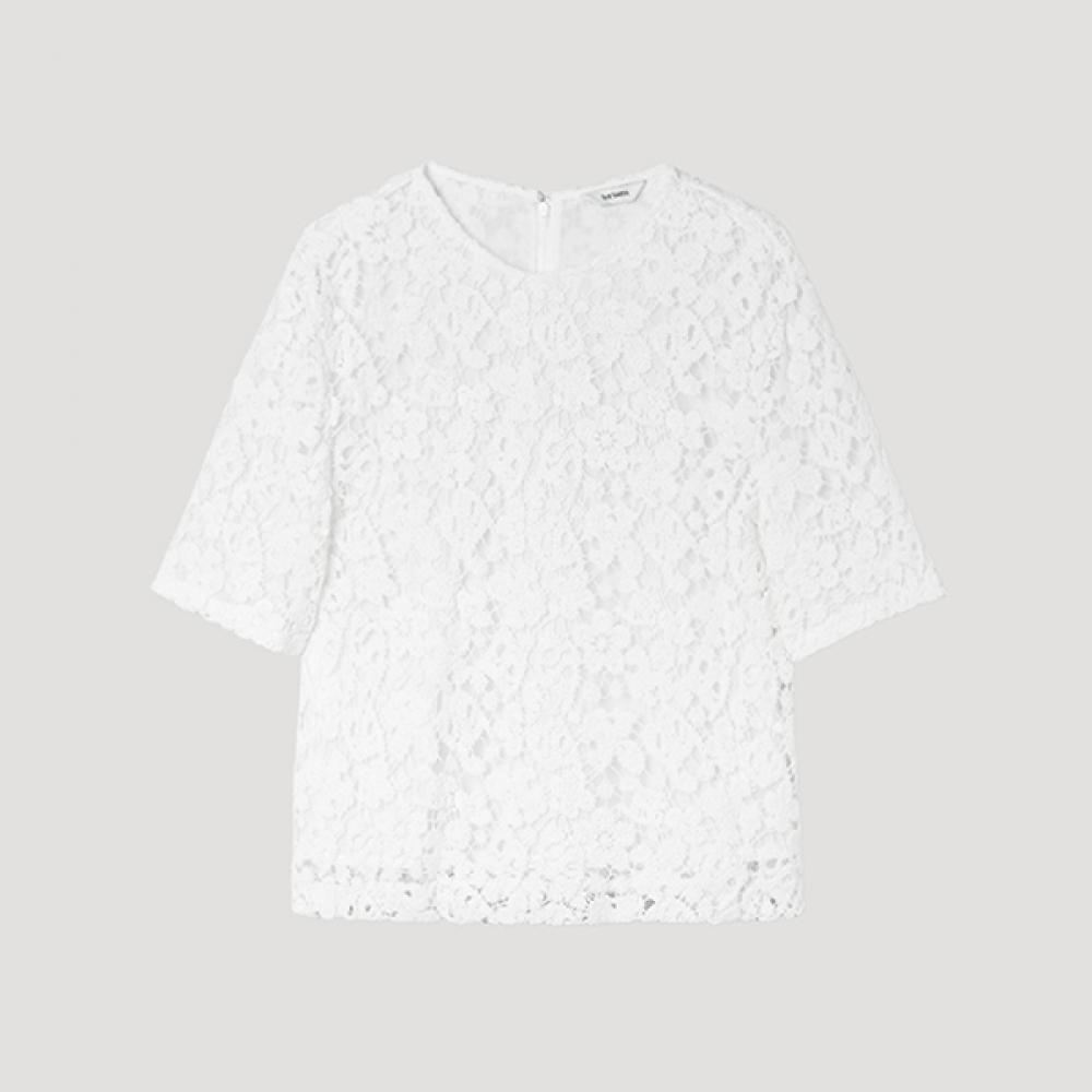 

Sheismis Crochet Short Sleeve Blouse Swwblp21100 Ow off-white/55