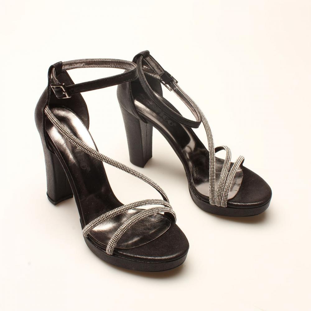 Plateau-Abendschuhe für Damen in Black Stone