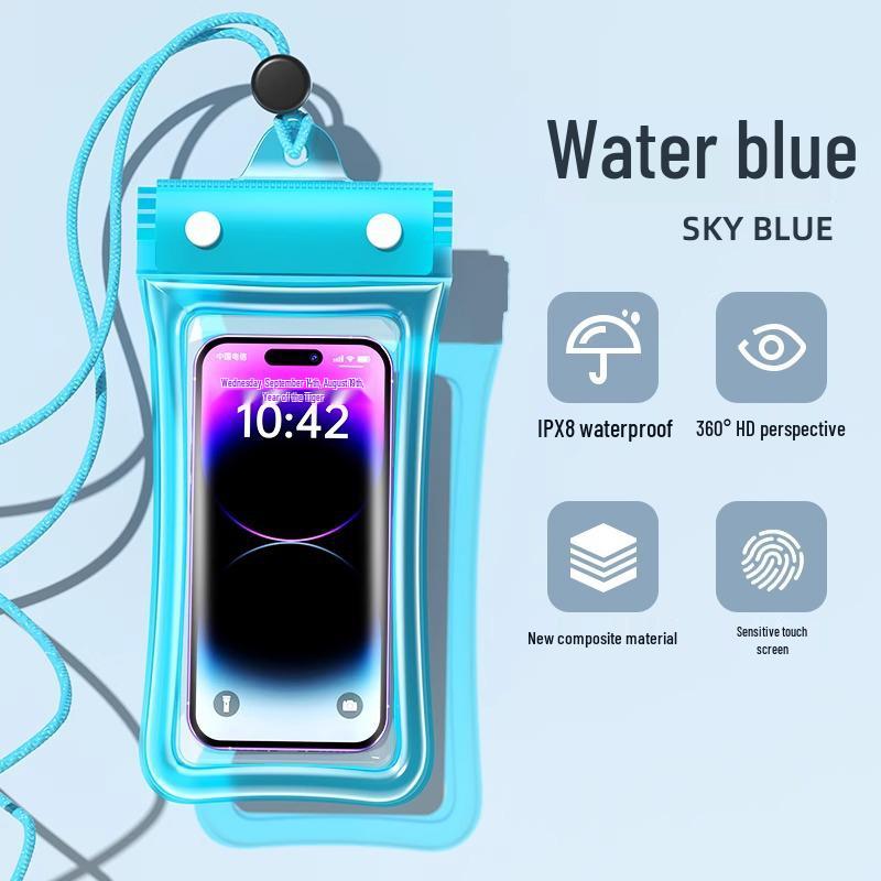 Waterproof Touchscreen Phone Pouch with Lanyard for Swimming, Diving, and Cycling