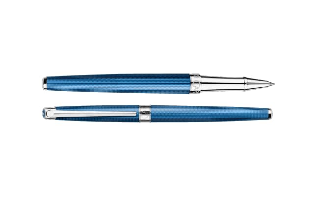 CARAN D'ACHE Leman Slim Grand Bleu Fountain Pen, Medium Nib, 4791-168, Officially Imported
