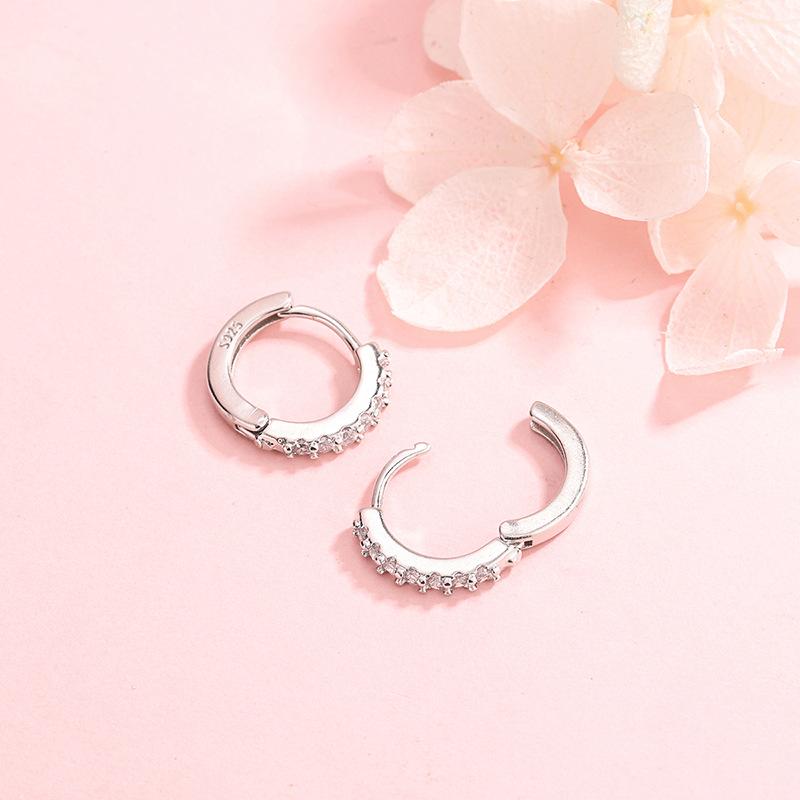 Fast Ship Newest Luxury Romantic Women Jewelry   Copper Plated Rhinestone Crystal Hoop Earrings For Women