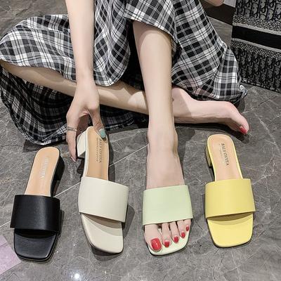 Summer Ladies Casual Sandals Fashion Thick Heel Slippers Beach Shoes