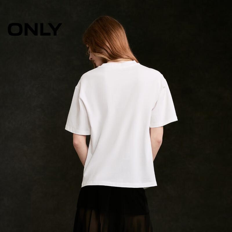 ONLY Women's 2026 Spring Embroidered Bow T-Shirt