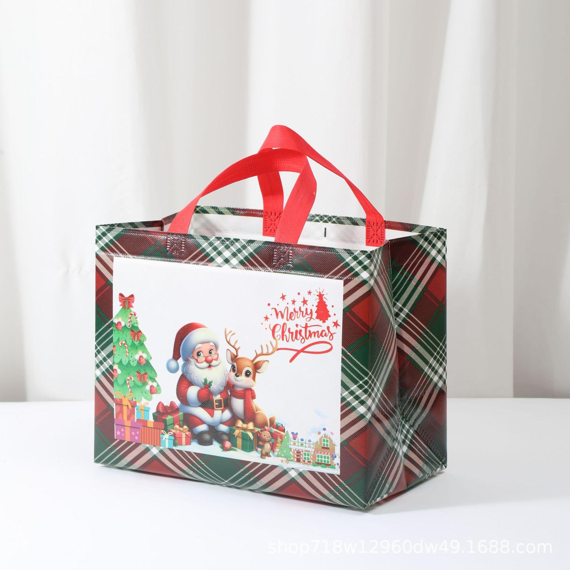 

Рождественские сумки для подарков из нетканого материала, подарочные пакеты 3pc