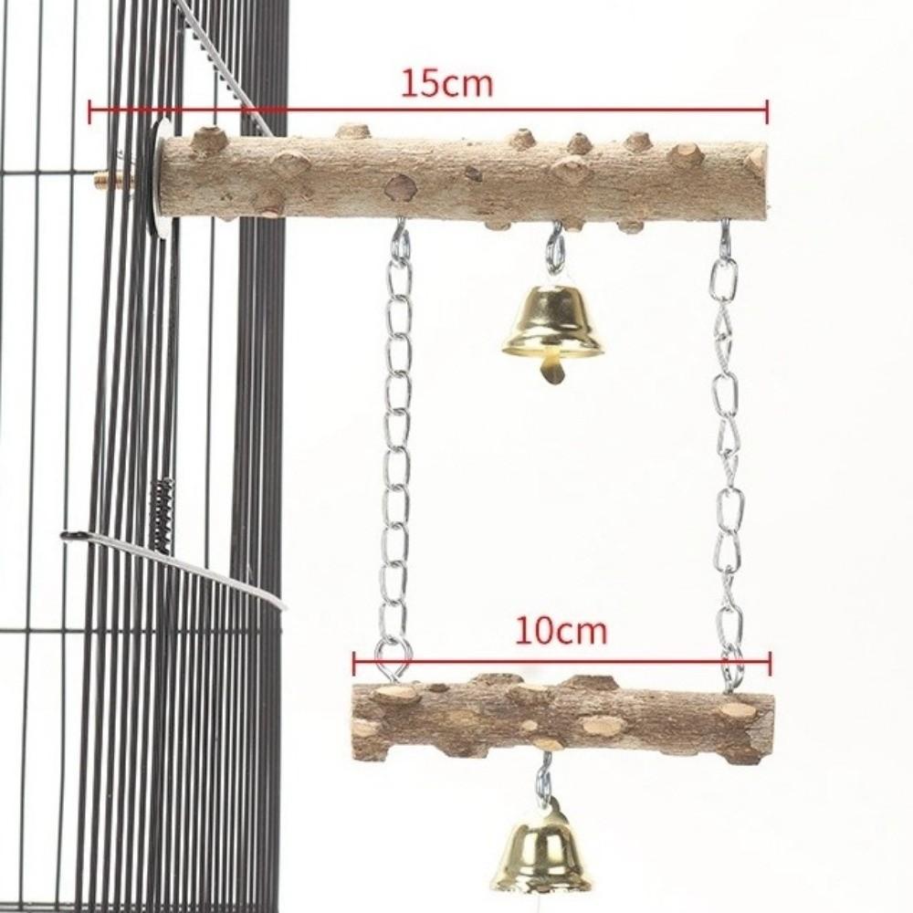 New Wood Parrot Suspension Bridge Toys Claw Grinding Bracket Rod Bird Toys Durable Pole Standing Birdcage Accessories
