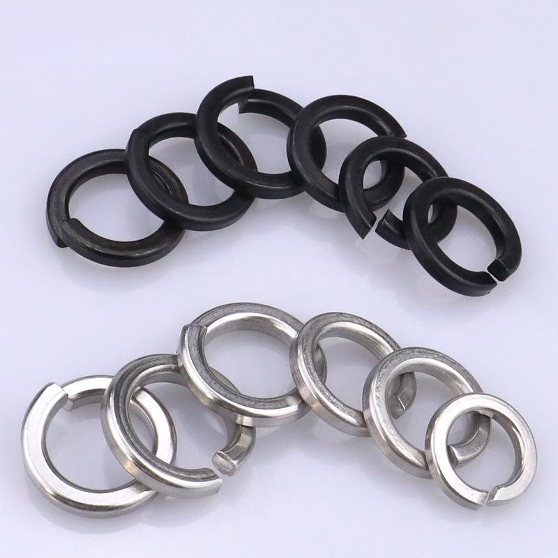 Stainless Steel & Blackened Carbon Steel Spring Washers (M1.6-M42) Elastic Open Washers