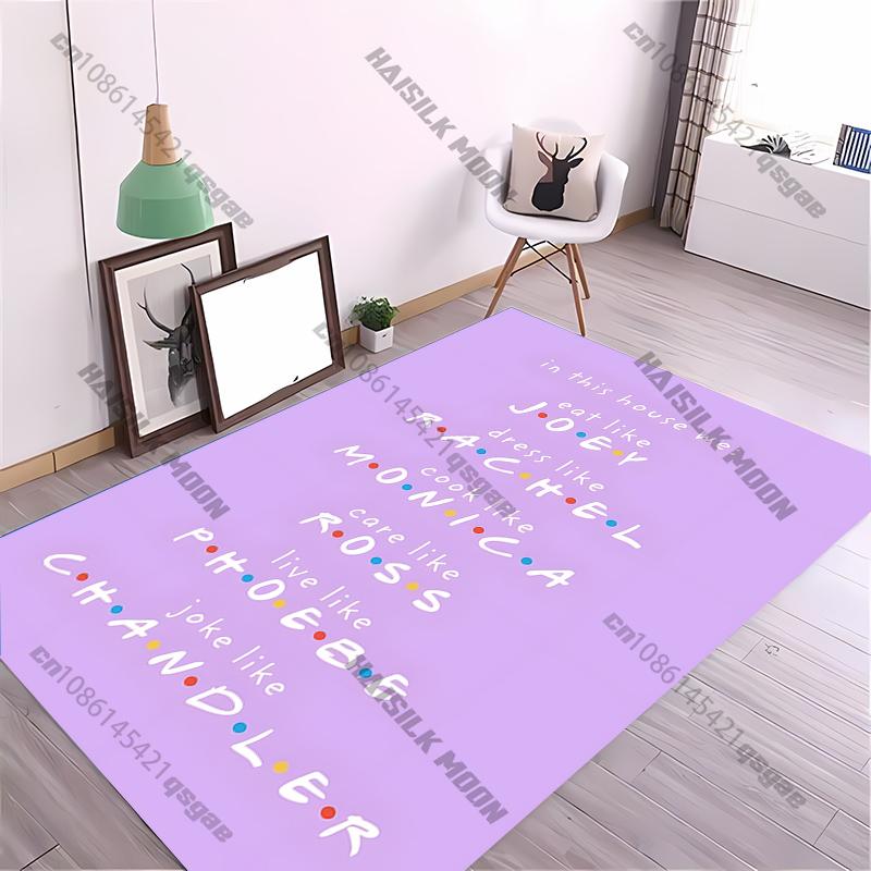 Movie Theme Friends Printed Carpet Rugs for Living Rooms Bedroom Entrance Door Mat Sofa Rugs Large Area Home Decor Rugs Gifts