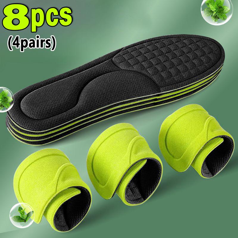 2/12pcs Nano Memory Foam Insoles Unisex Soft Sports Running Shoes Inserts Sweat-Absorbing Deodorant Cushion Shoe Sole Paddings