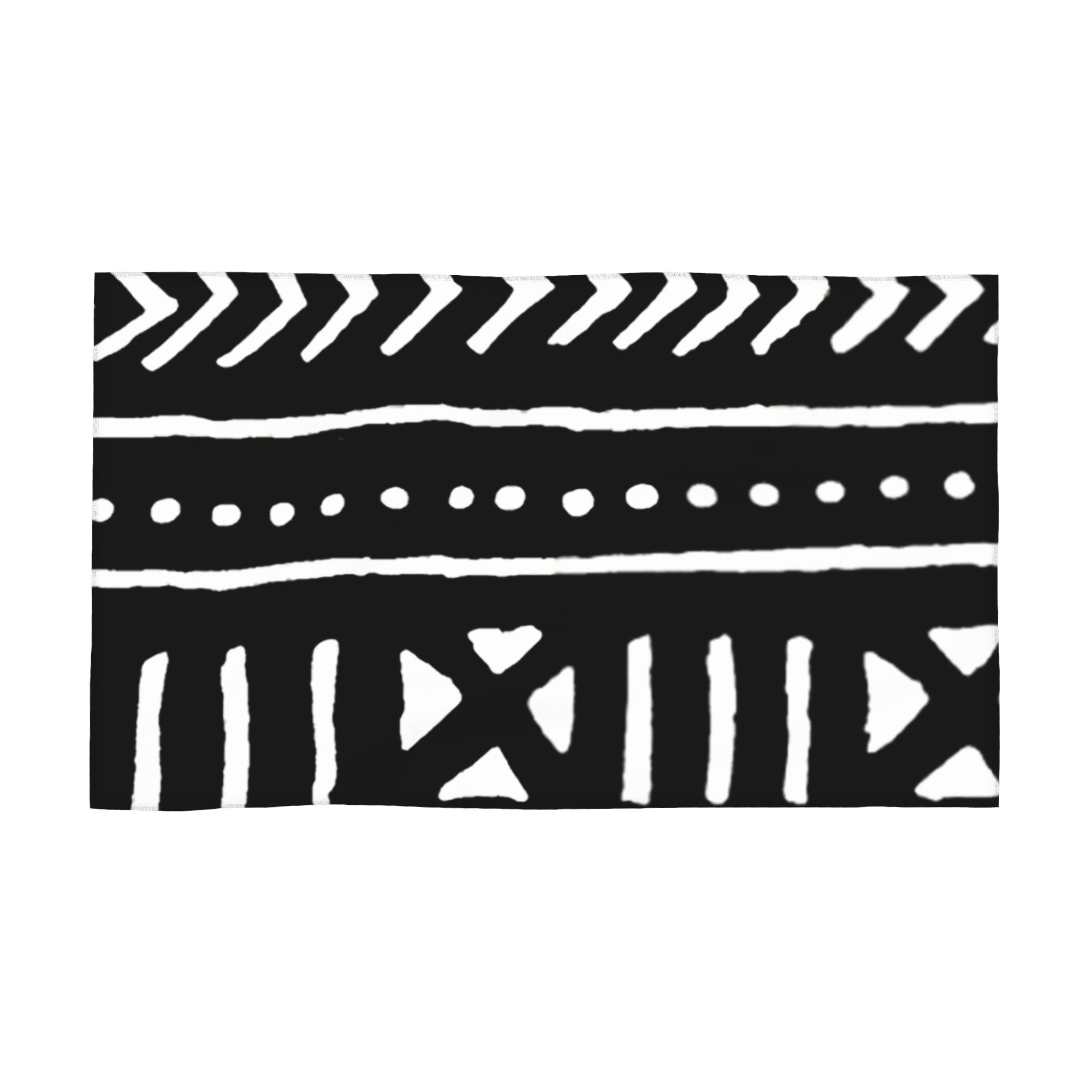 

african mud cloth black and white Soft Face Towel Quick Dry Pool Bath Cotton Towels Absorbent Quick W30*H60(CM)