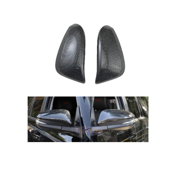 Υψηλής Ποιότητας Αξεσουάρ Καθρέφτη Οπισθοπορείας Αυτοκινήτου Επιμεταλλωμένο Άνθρακα Κάλυμμα Καθρέφτη Πόρτας Διακοσμητικό Για Toyota INNOVA Hilux Revo Fortuner 2015 2016 2018