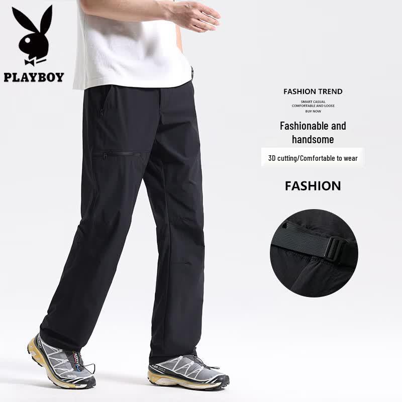 Мужские водоотталкивающие мягкие брюки PLAYBOY для активного отдыха 2XL чёрный