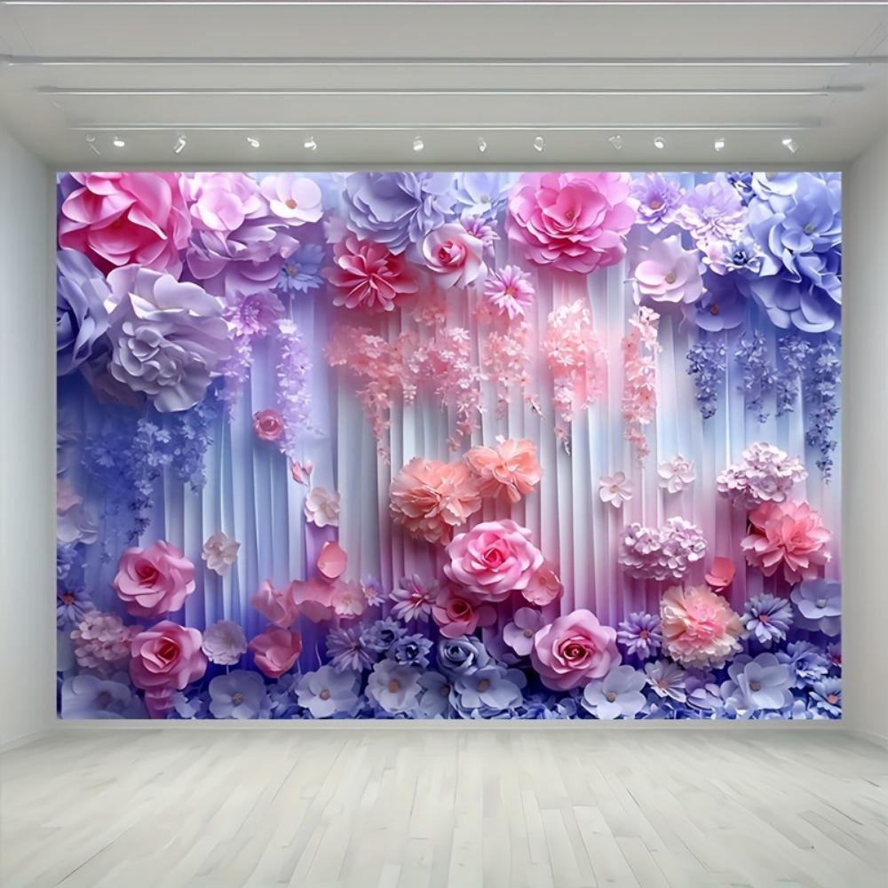 The Elegant Floral Wedding Backdrop Is Suitable for Photography, Dessert Table Decoration, Photo Booth, Etc