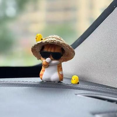 Mini-Katzenfiguren Auto-Armaturenbrett-Dekoration Niedliche Katzen Auto-Innenzubehör für Zuhause